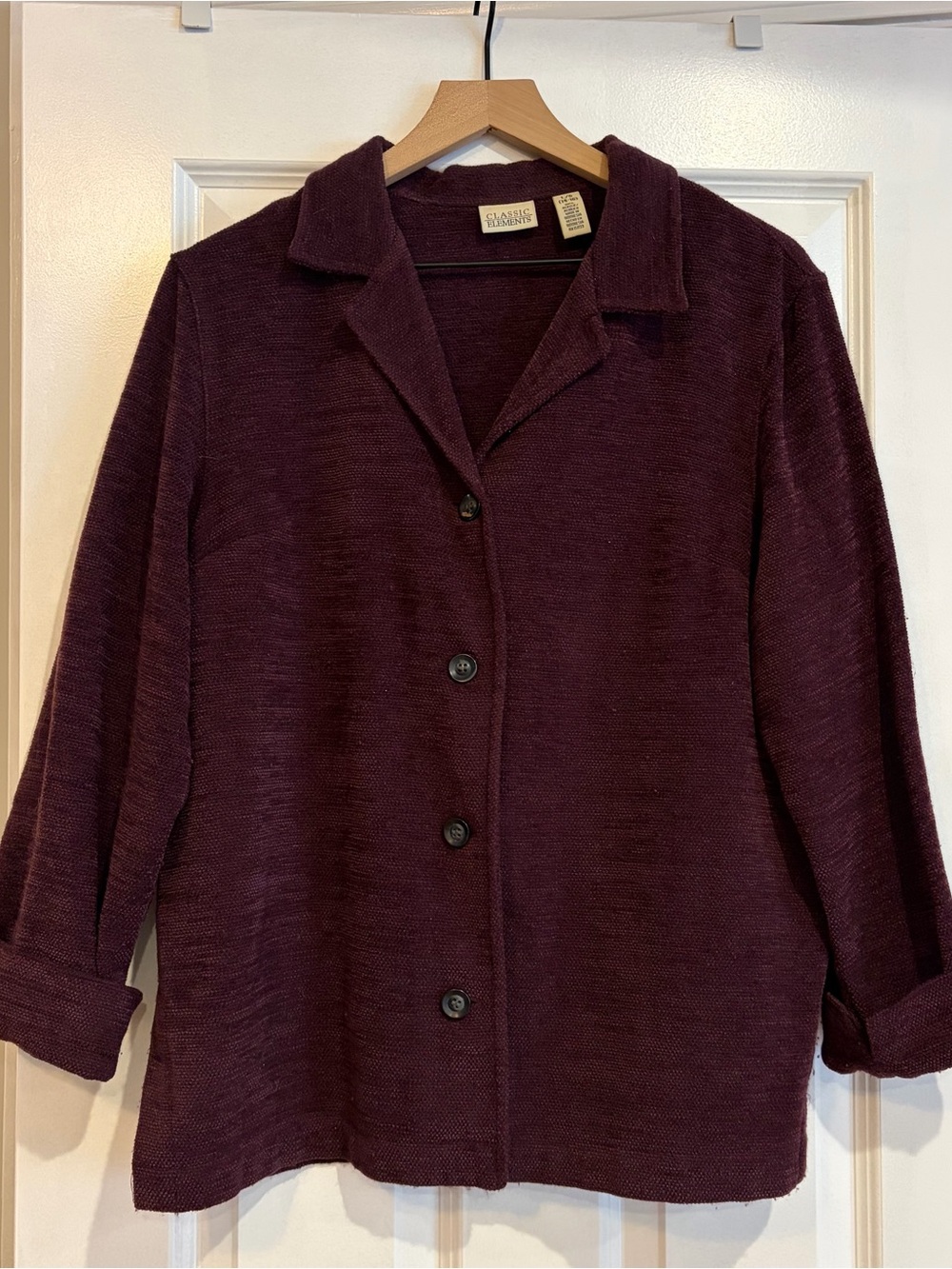 purple button up